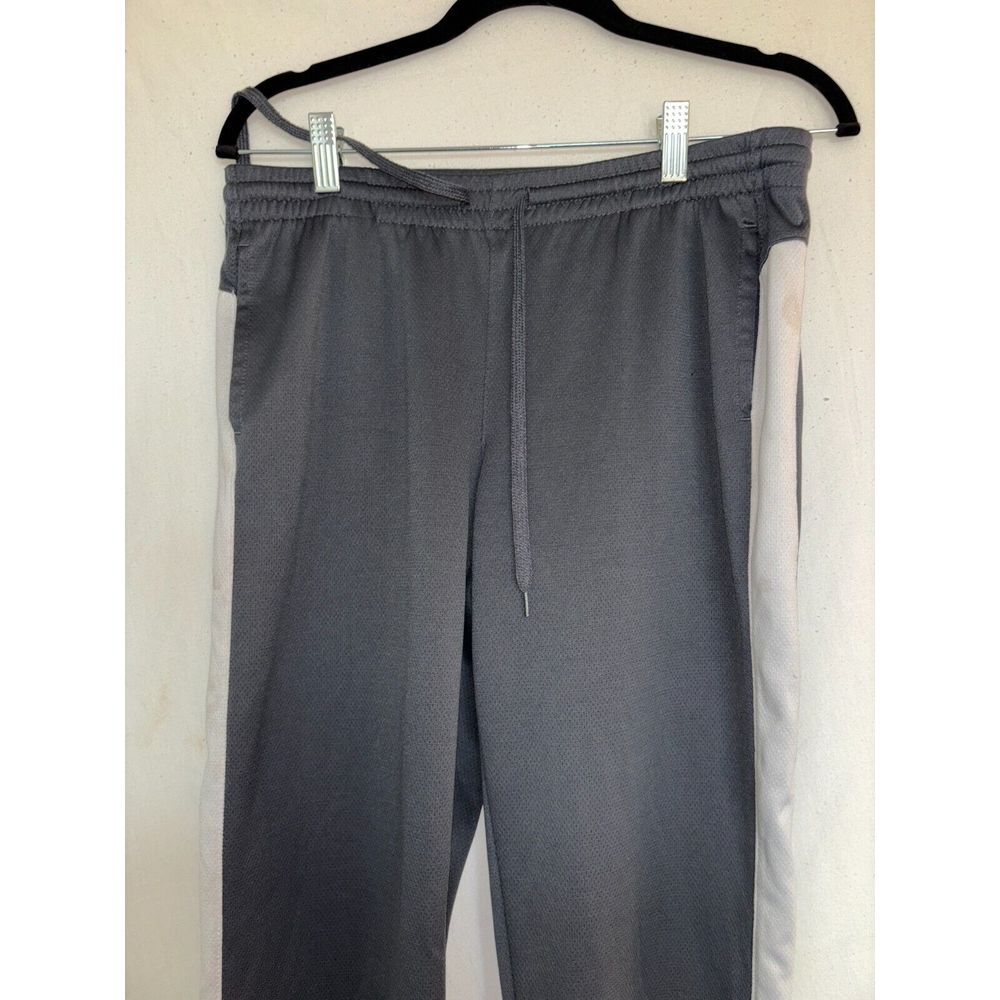 Danskin Now Track Pants Boys M Black White Side Pannel Elastic Waist Drawstring‎